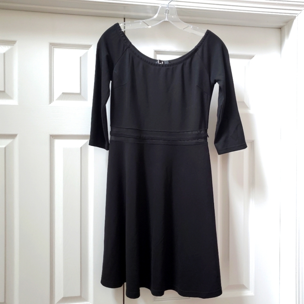 Lulus Black Skater Dress LARGE